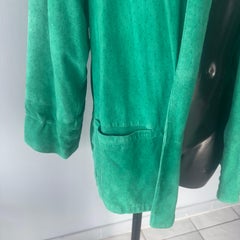 Gianni Versace green suede jacket, 1990s excellent condition