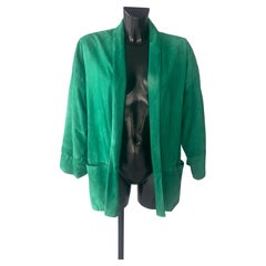Gianni Versace green suede jacket, 1990s excellent condition