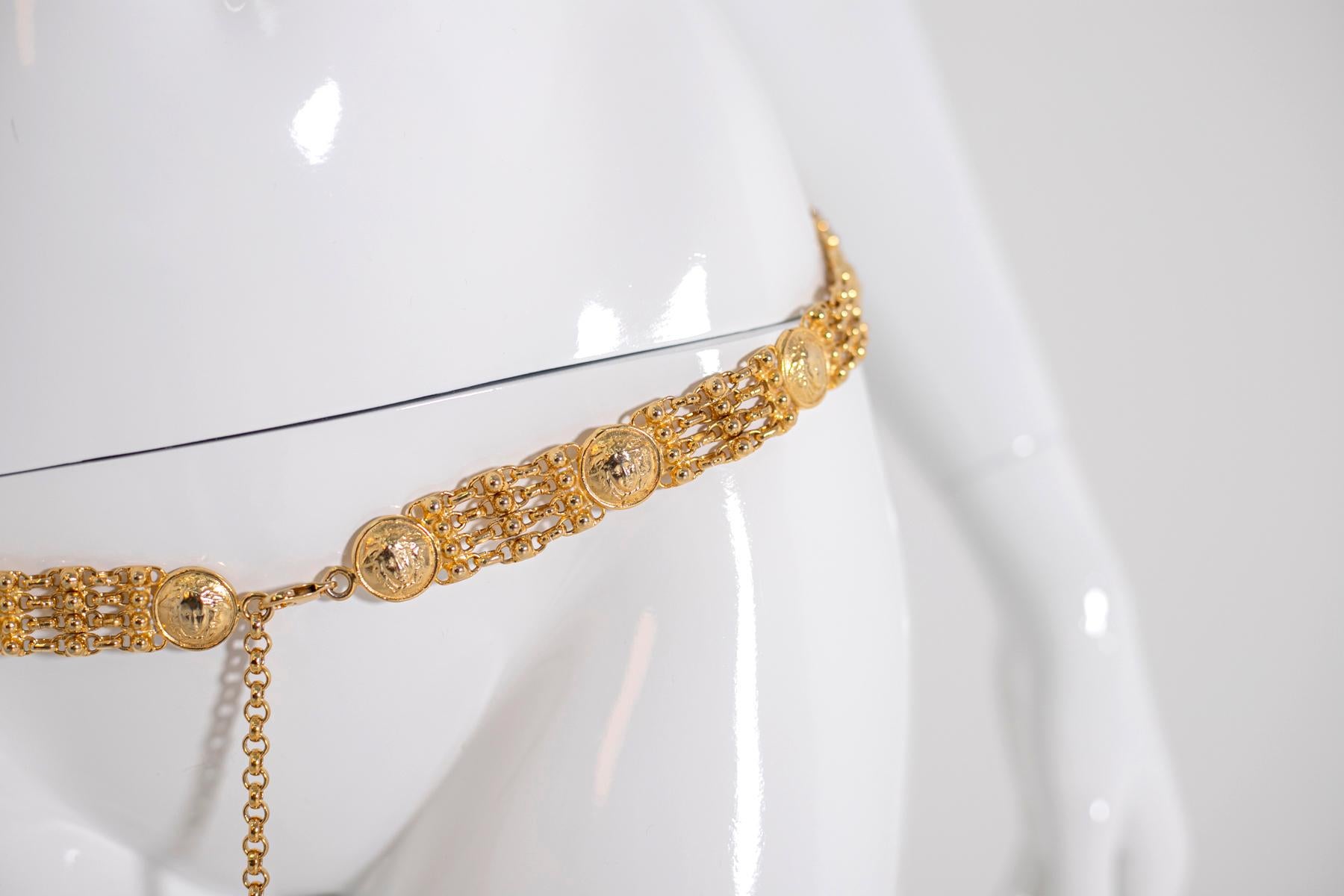 Women's Gianni Versace Gold Medusa Belt