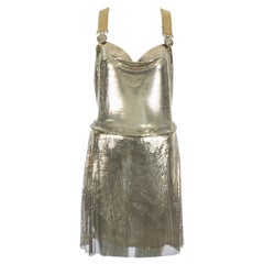 Gianni Versace gold metal mesh chainmail evening dress, fw 1994