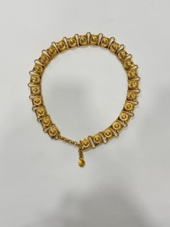 Gianni Versace gold tone square chain belt c.1990's