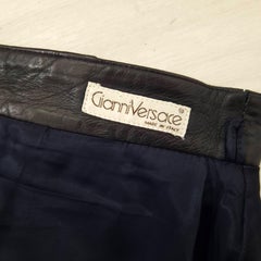 Gianni Versace - Jupe en cuir vintage des années 80