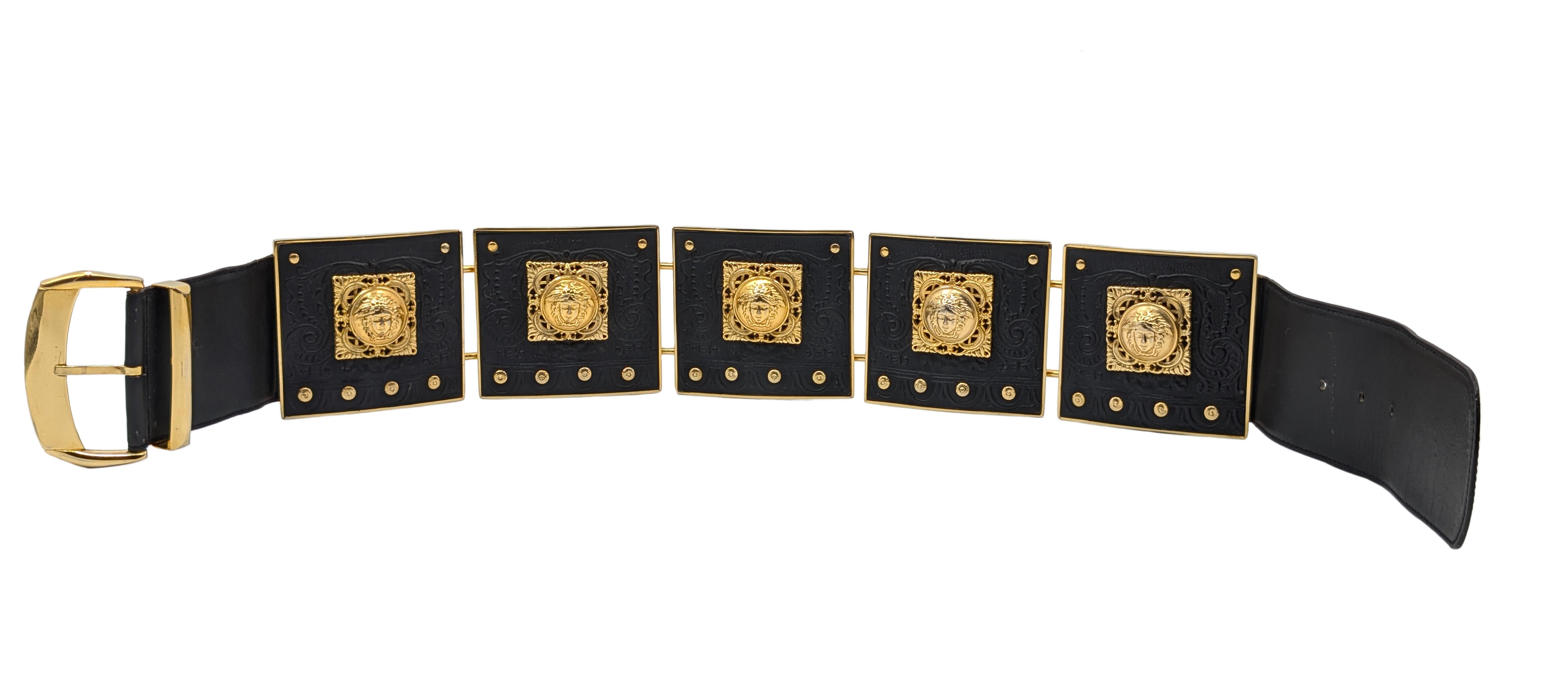 Noir GIANNI VERSACE  great belt Bondage F/W  1992 en vente