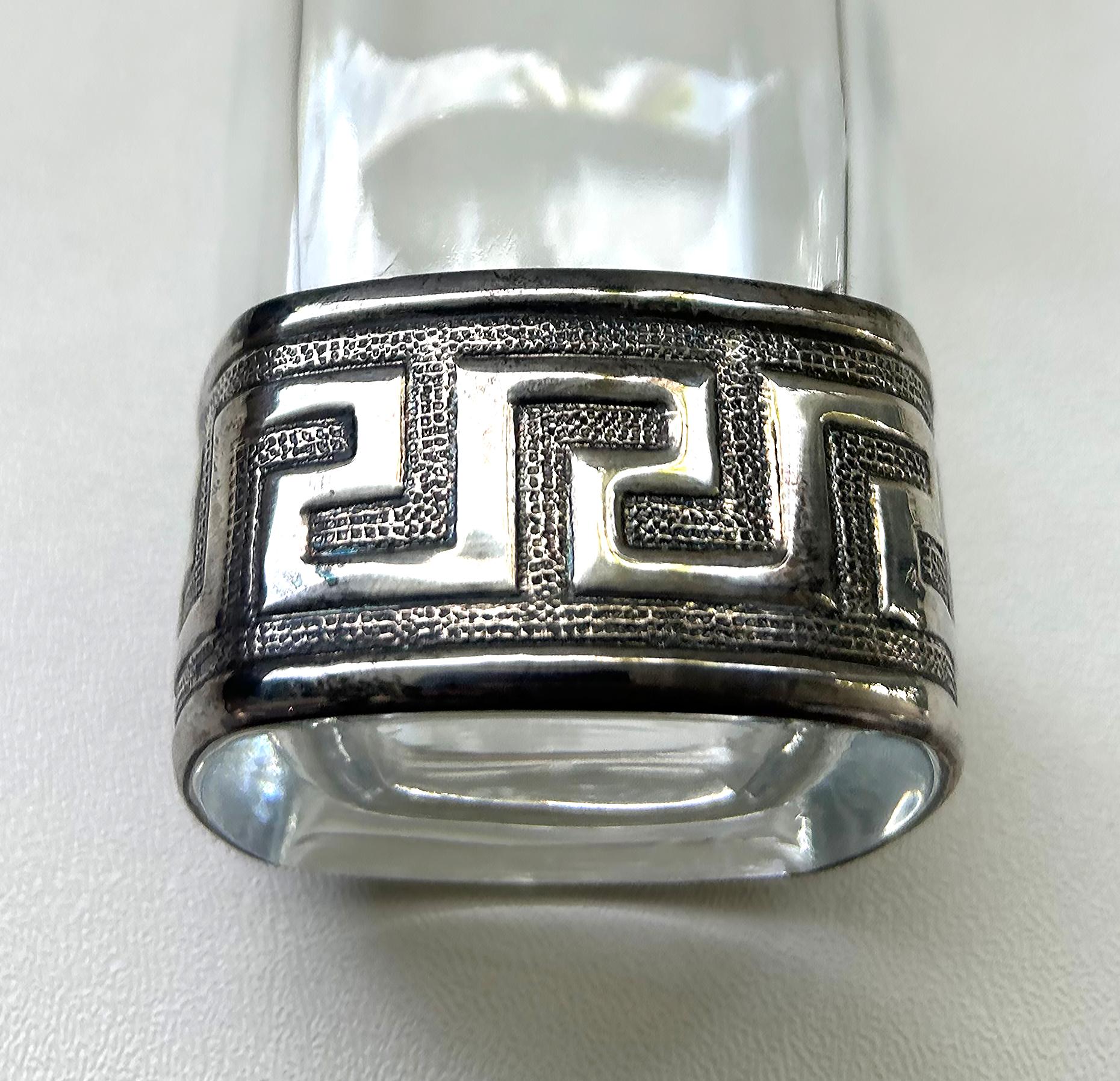 Juego de 6 copas altas de plata Gianni Versace Greek Key Siglo XXI y contemporáneo en venta