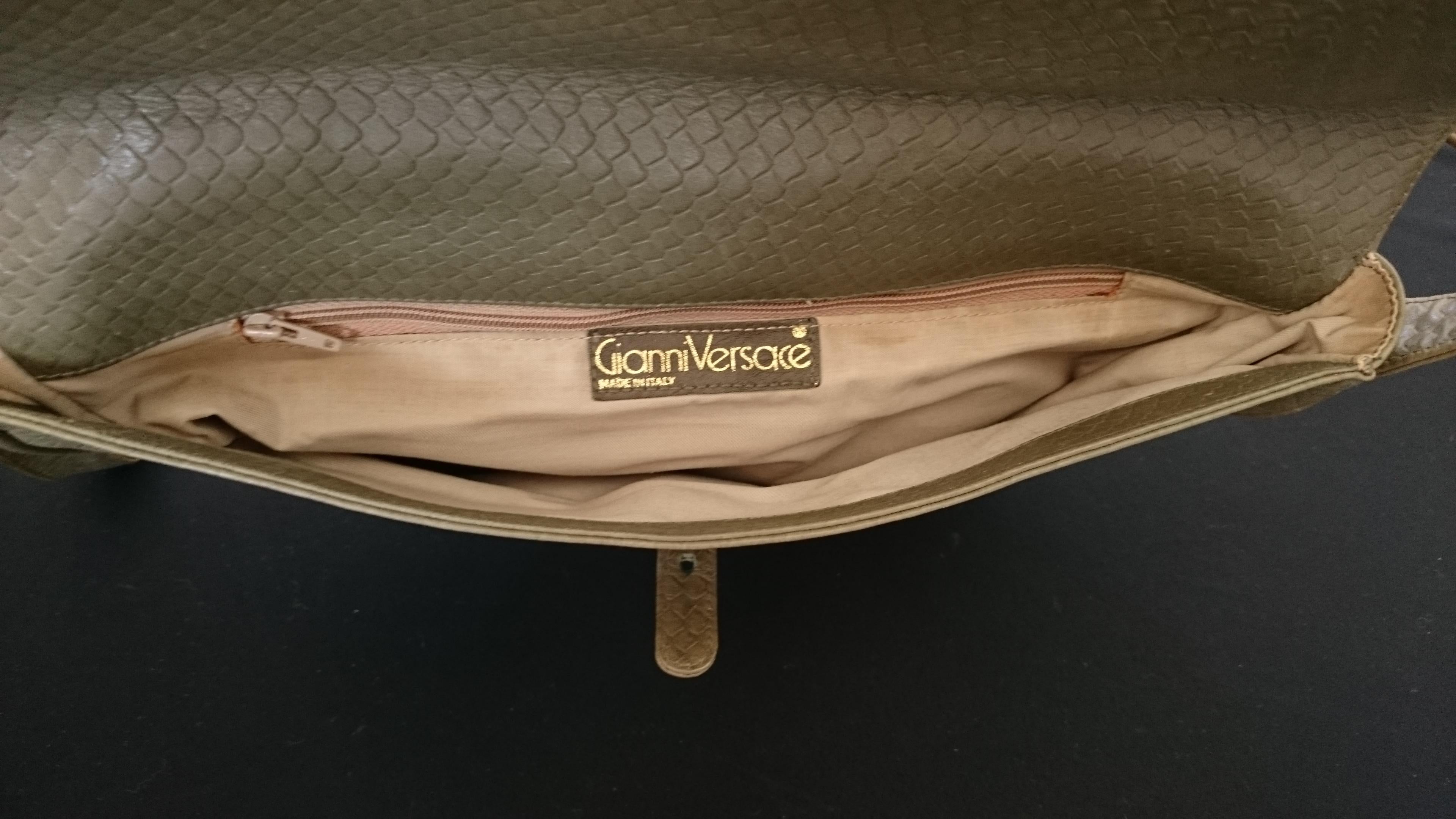 Gianni Versace Green Leather Women's handbag 7