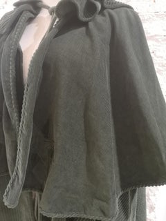 Gianni Versace green velvet cape