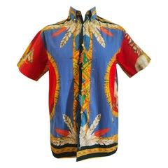 Gianni Versace - Chemise en coton multicolore emblématique