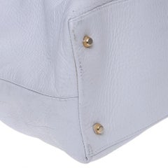 Gianni Versace Iconic white leather logo shoulder bag