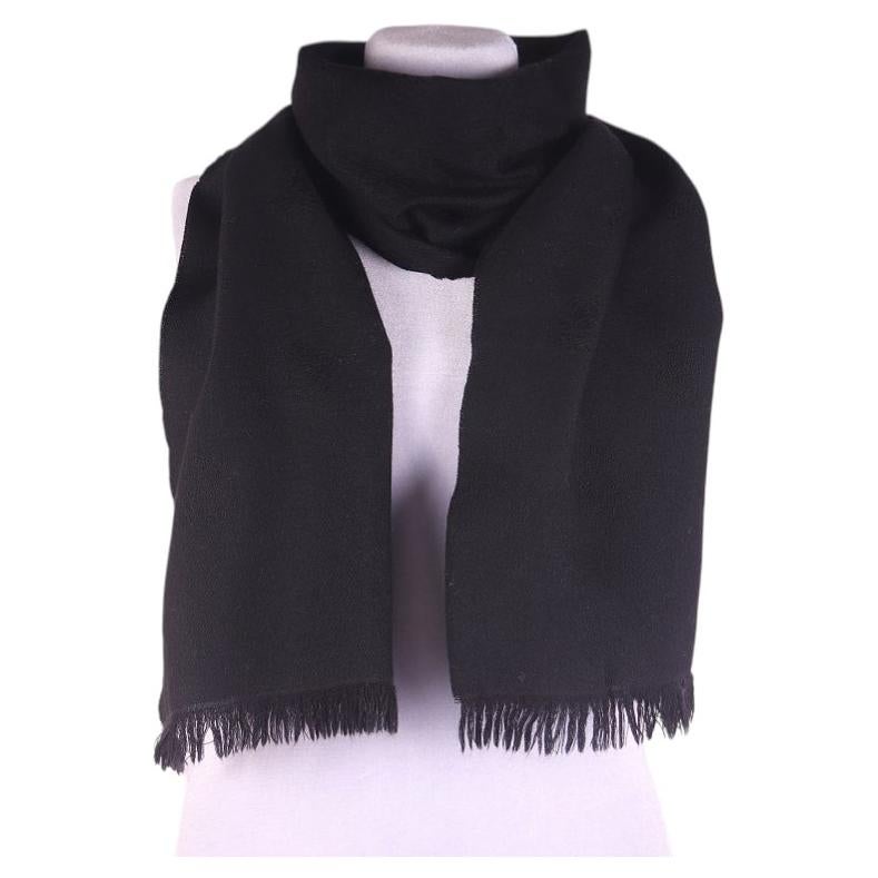 Gianni Versace (Italy) black scarf with Medusa logo For Sale