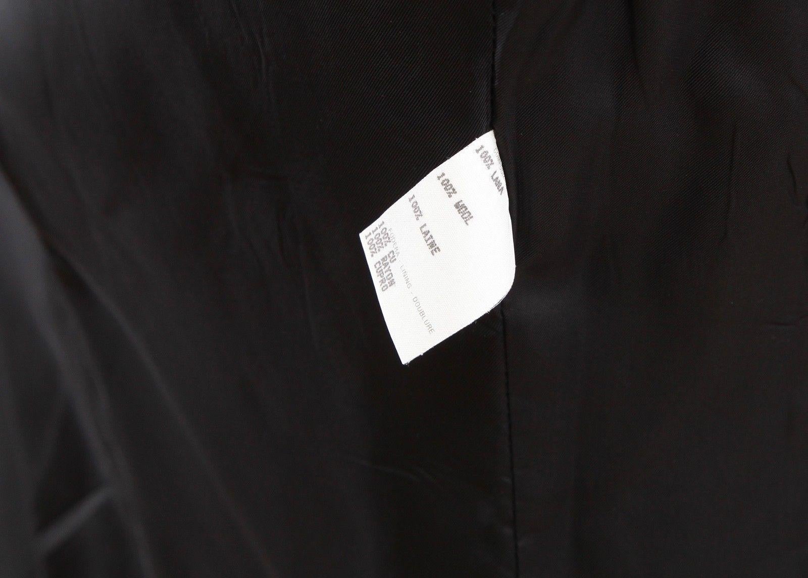 GIANNI VERSACE Jacket Blazer Double Breasted Wool Black Long Sleeve 4 38 VINTAGE For Sale 8