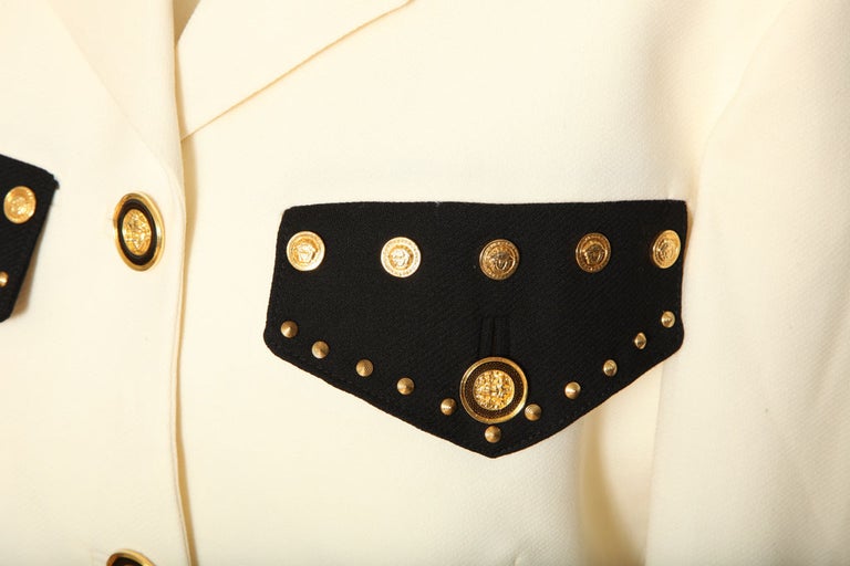 Gianni Versace Couture Suit with Medusa Buttons