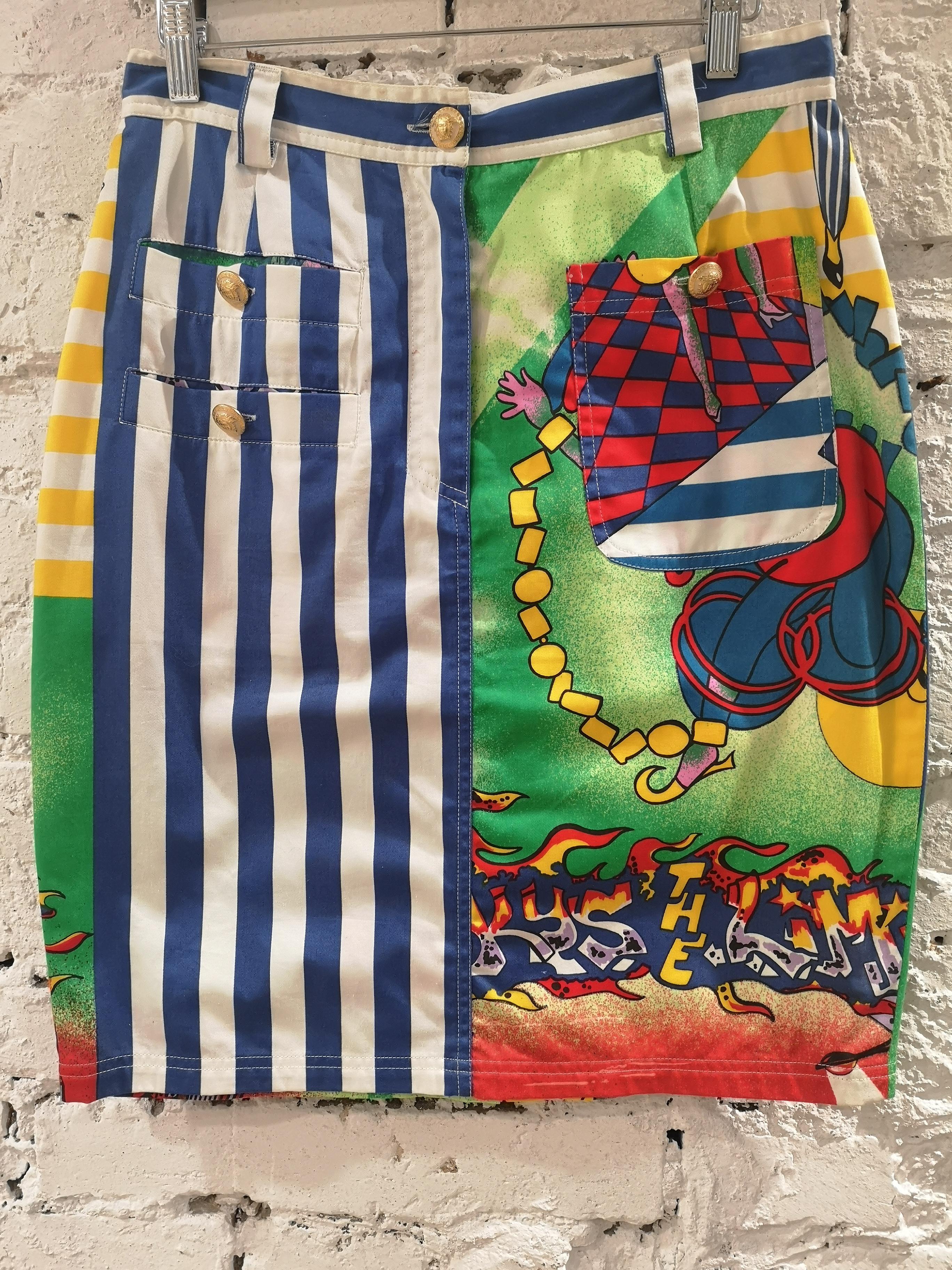 Gianni Versace jazz cotton skirt  For Sale 1