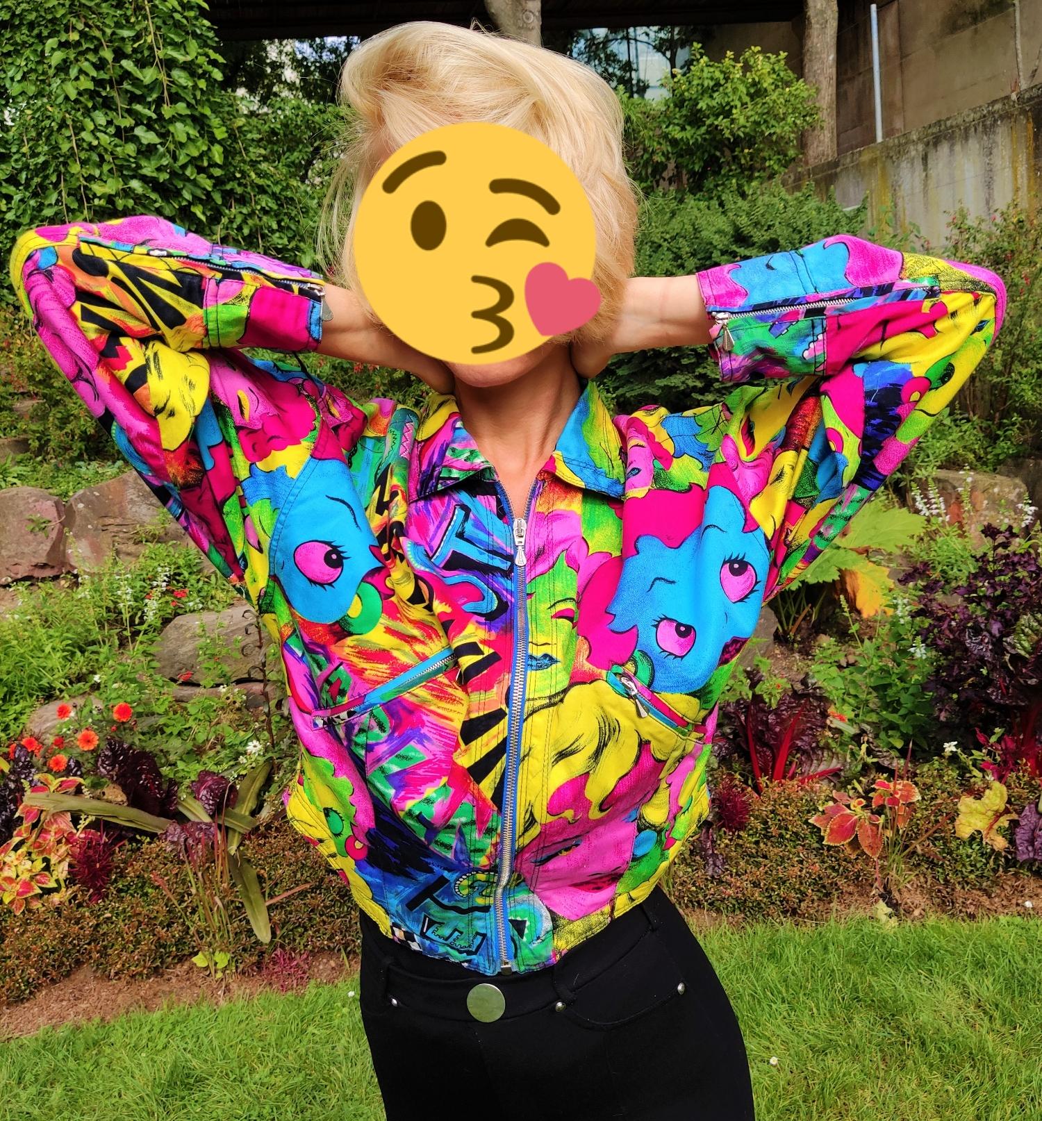 Versace Jeans Couture Marilyn Monroe Betty Boop, Pop-Art  Jacke , SS 1991 für Damen oder Herren im Angebot