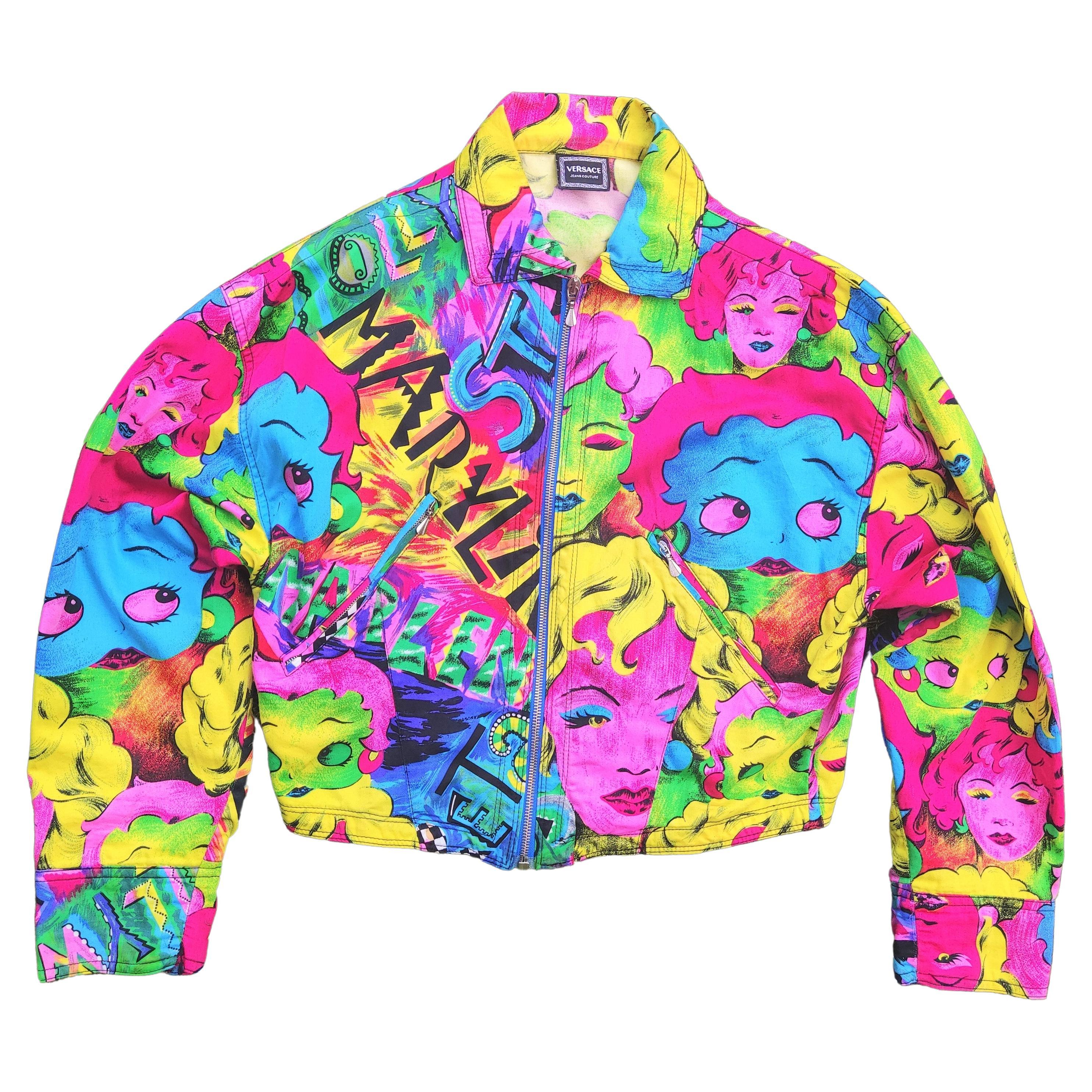 Gianni Versace Jeans Couture Marilyn Monroe Betty Boop Pop Art  Jacket , SS 1991