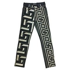 Gianni Versace - Pantalon en jean imprimé pour homme, printemps-été 1992