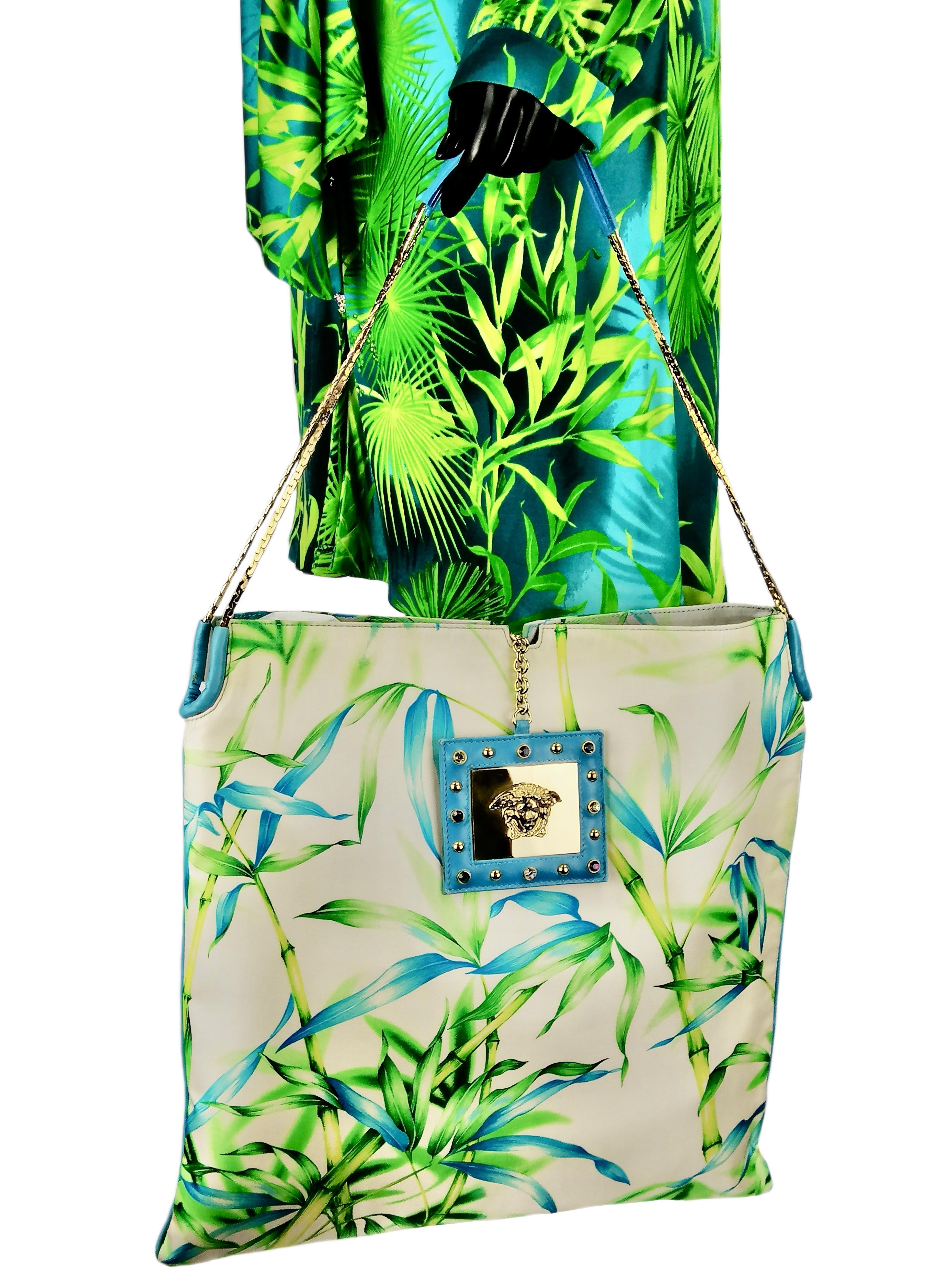 GIANNI VERSACE Jungle shopping bag For Sale 2