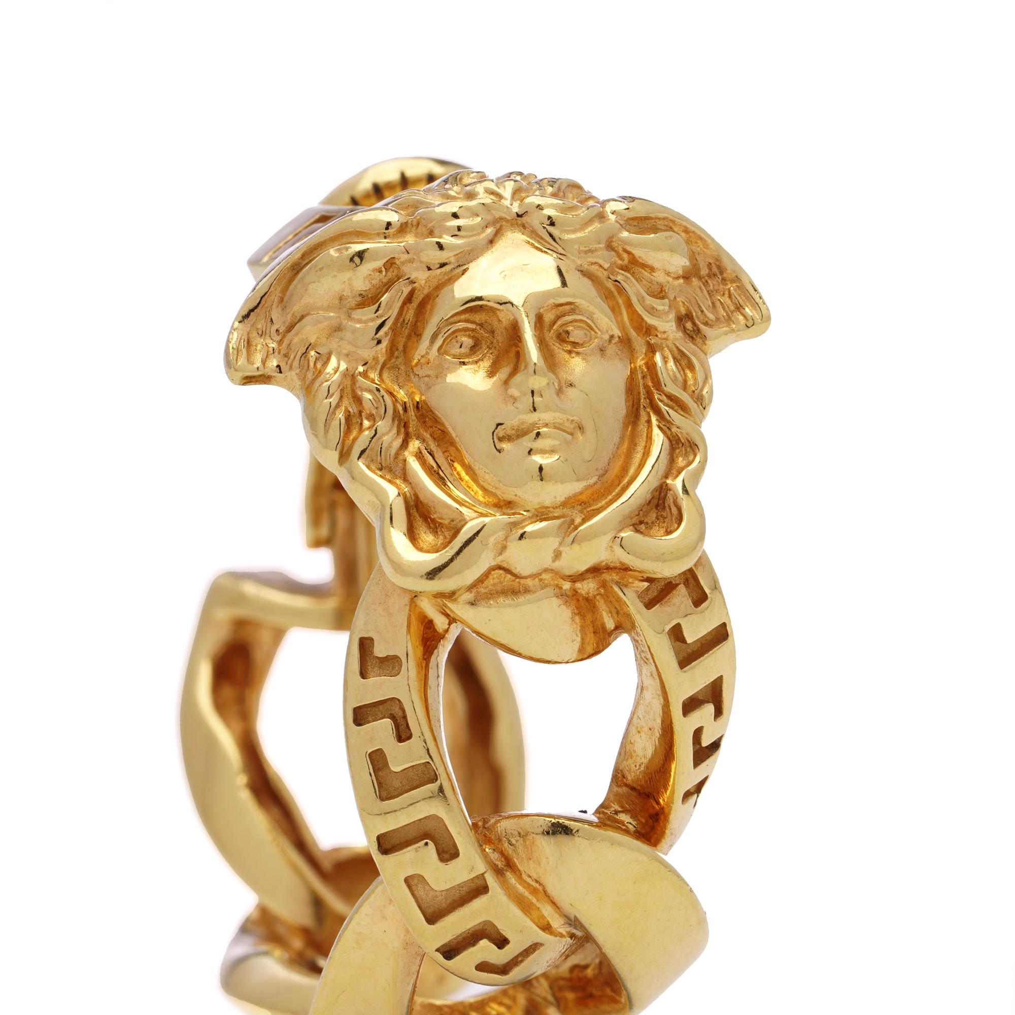 Gianni Versace La Medusa 18kt gold  clip-on hoop earrings For Sale 2