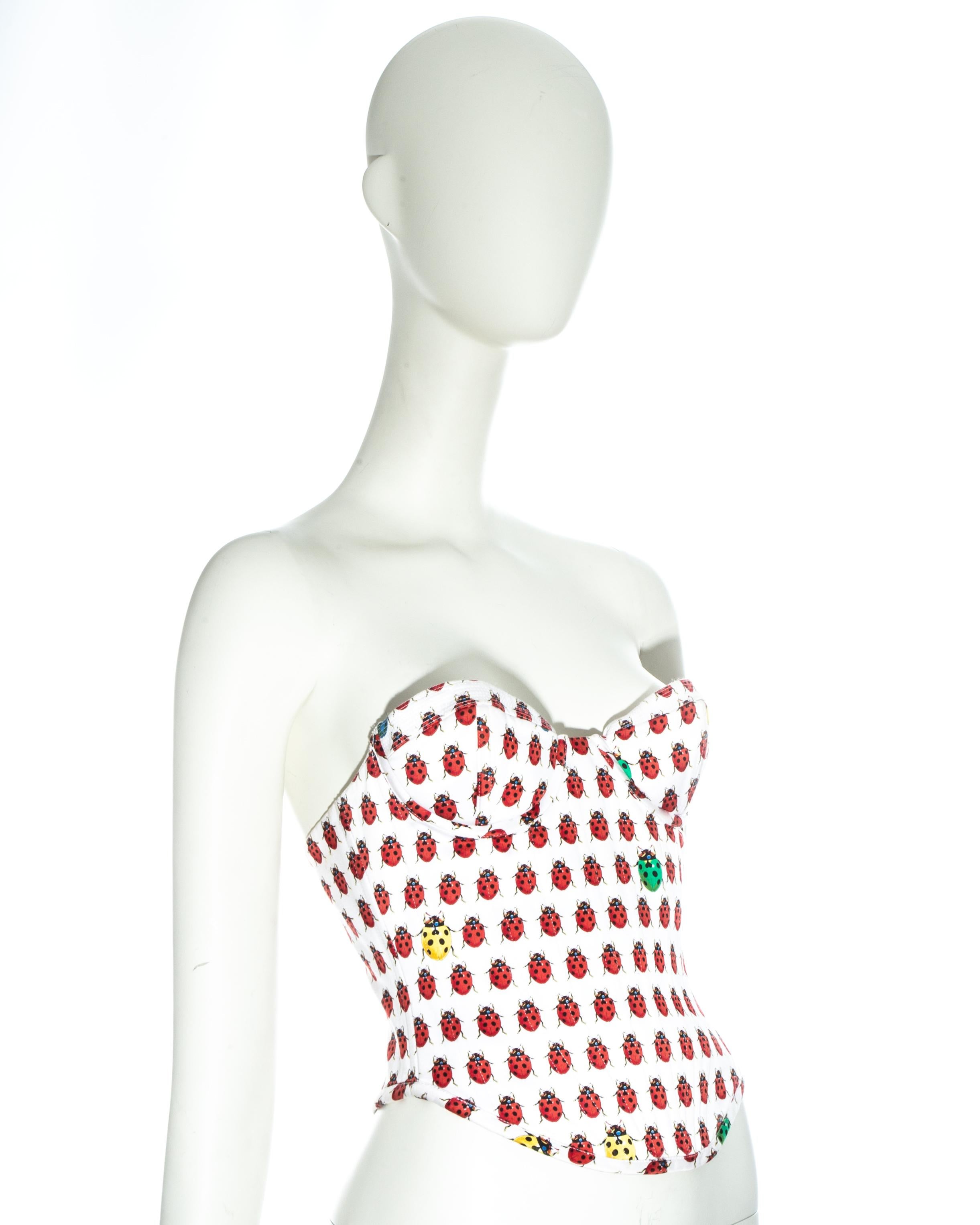 Gianni Versace ladybug printed silk bustier corset

Spring-Summer 1995