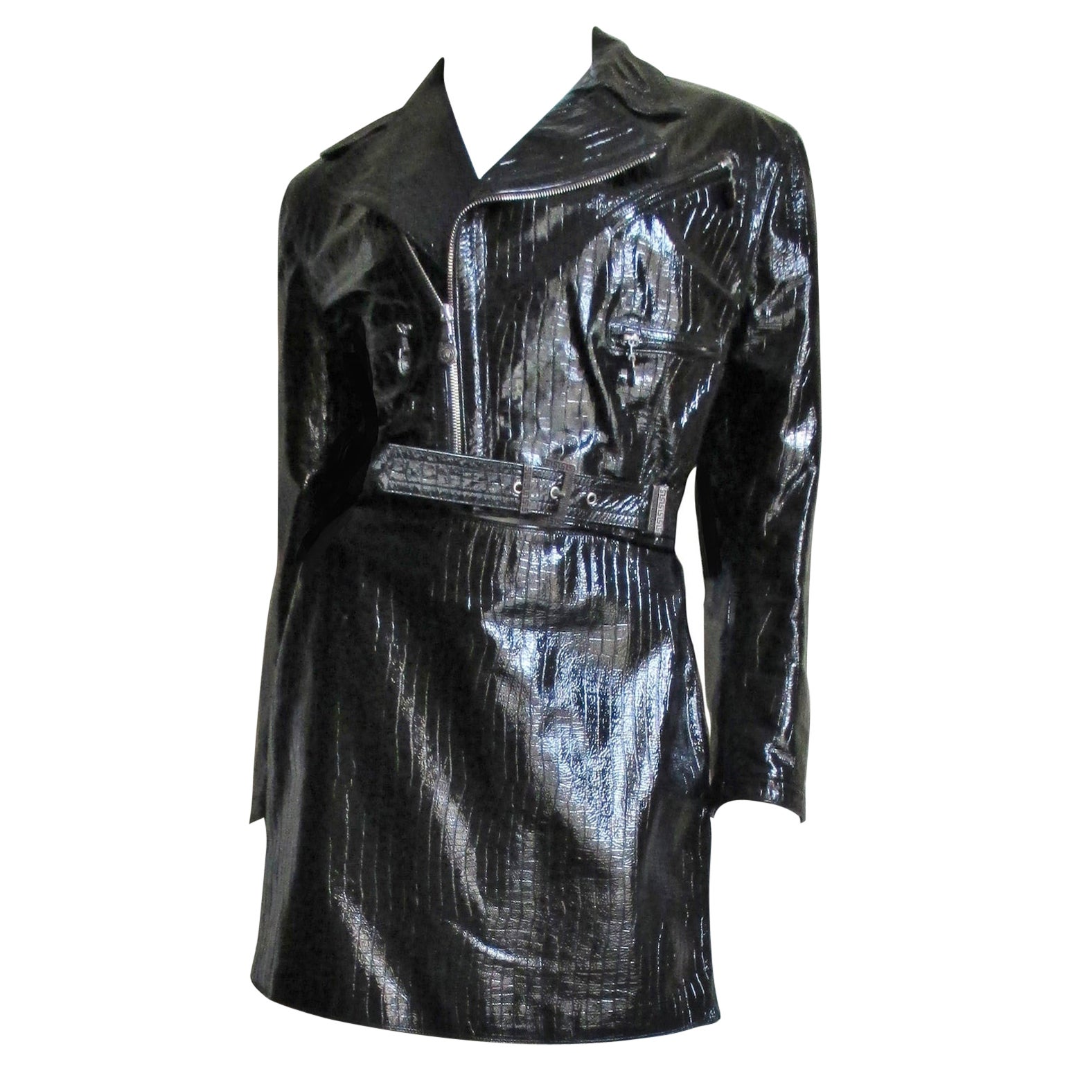 Gianni Versace Giacca e gonna da moto in pelle A/I 1994