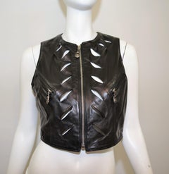 Gianni Versace Lifetime Cutout Leather Vest