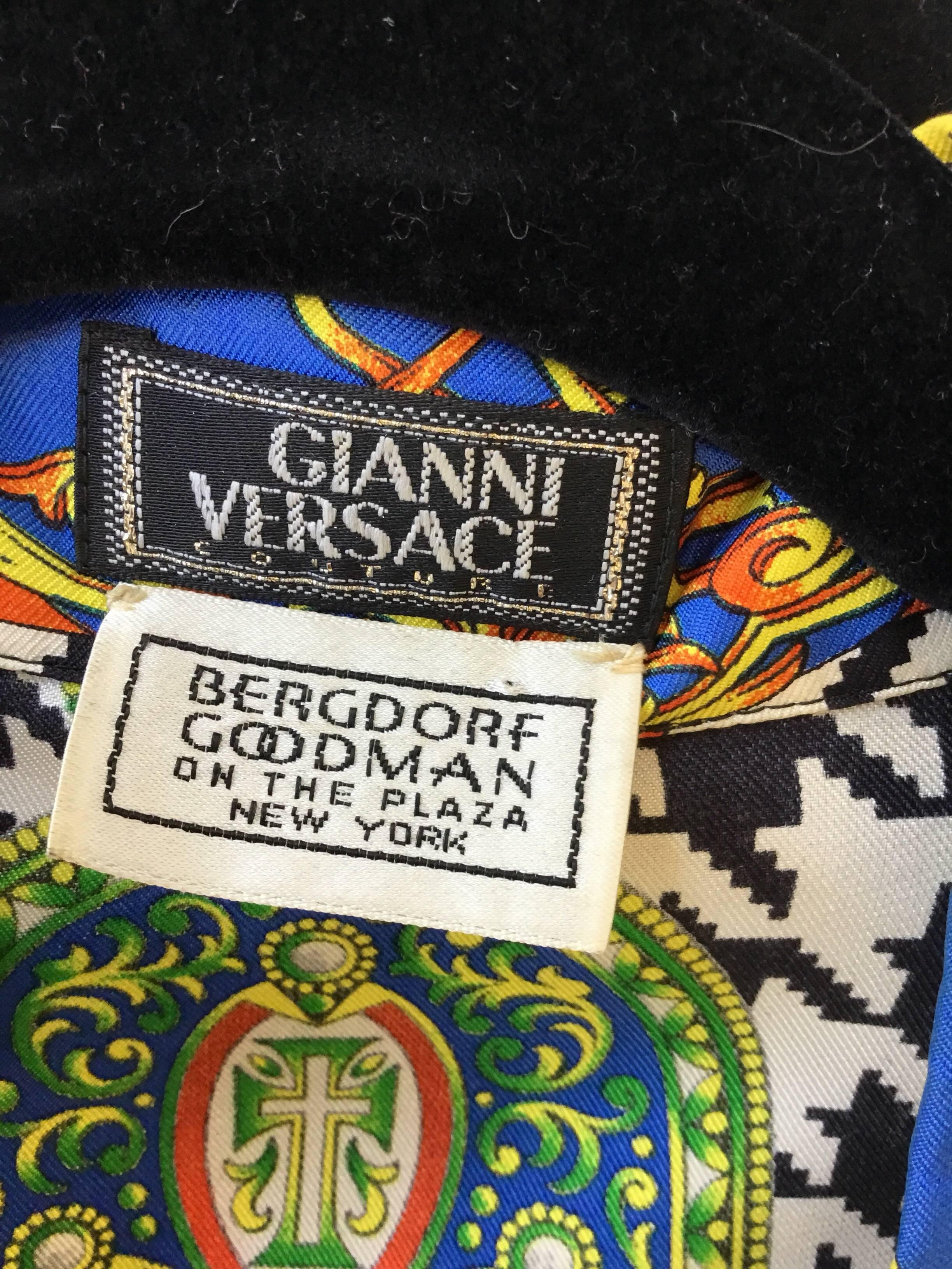 Gianni Versace Lifetime Silk Print Blouse  In Excellent Condition In Carmel, CA
