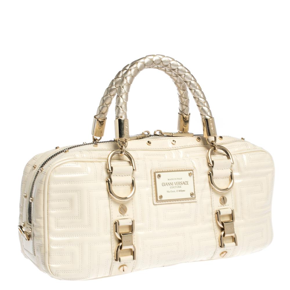 cream versace bag