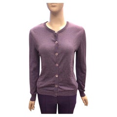 Gianni Versace Light Purple Cotton Knitted Cardigan 