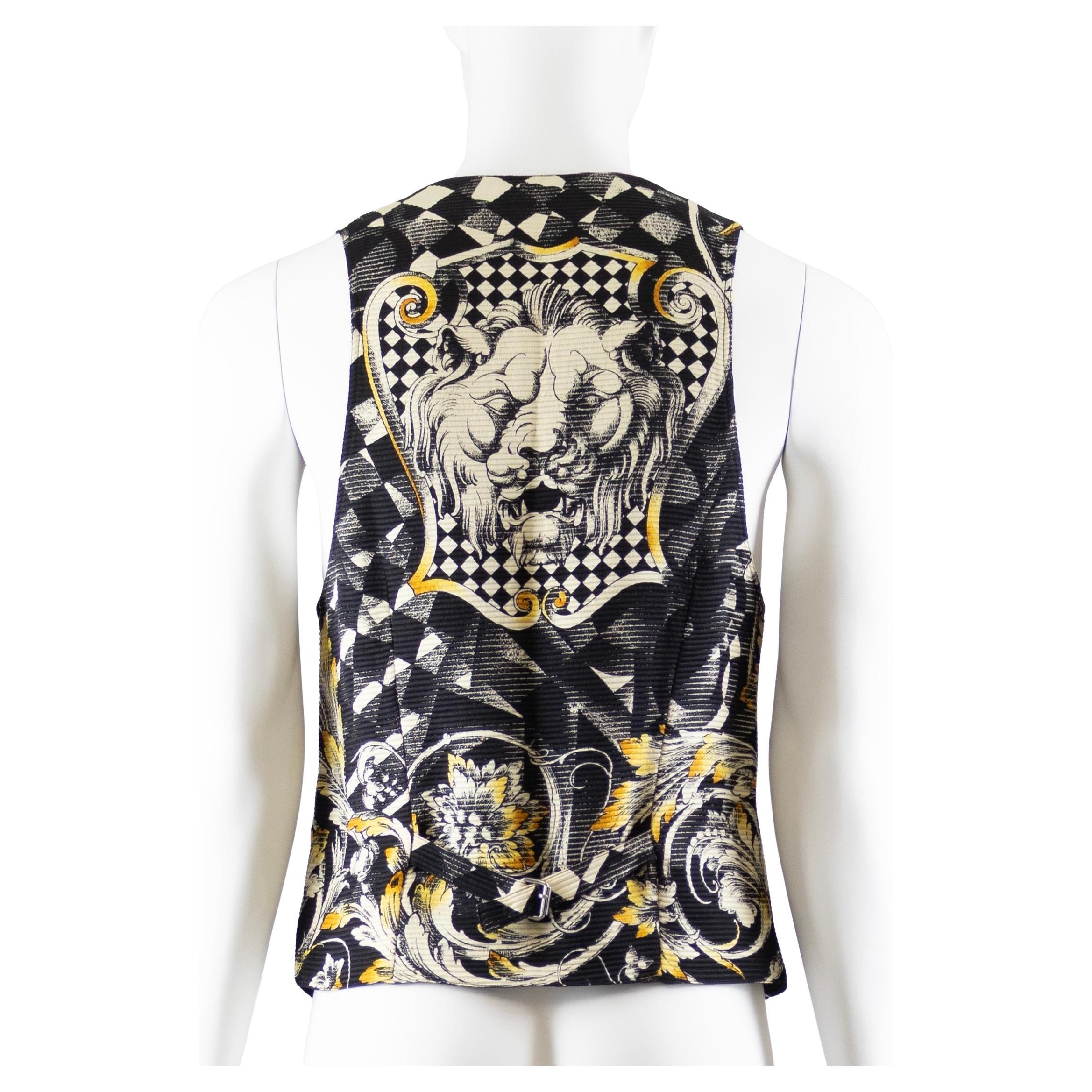 Gianni Versace Löwendruck-Weste Herbst Winter 1991