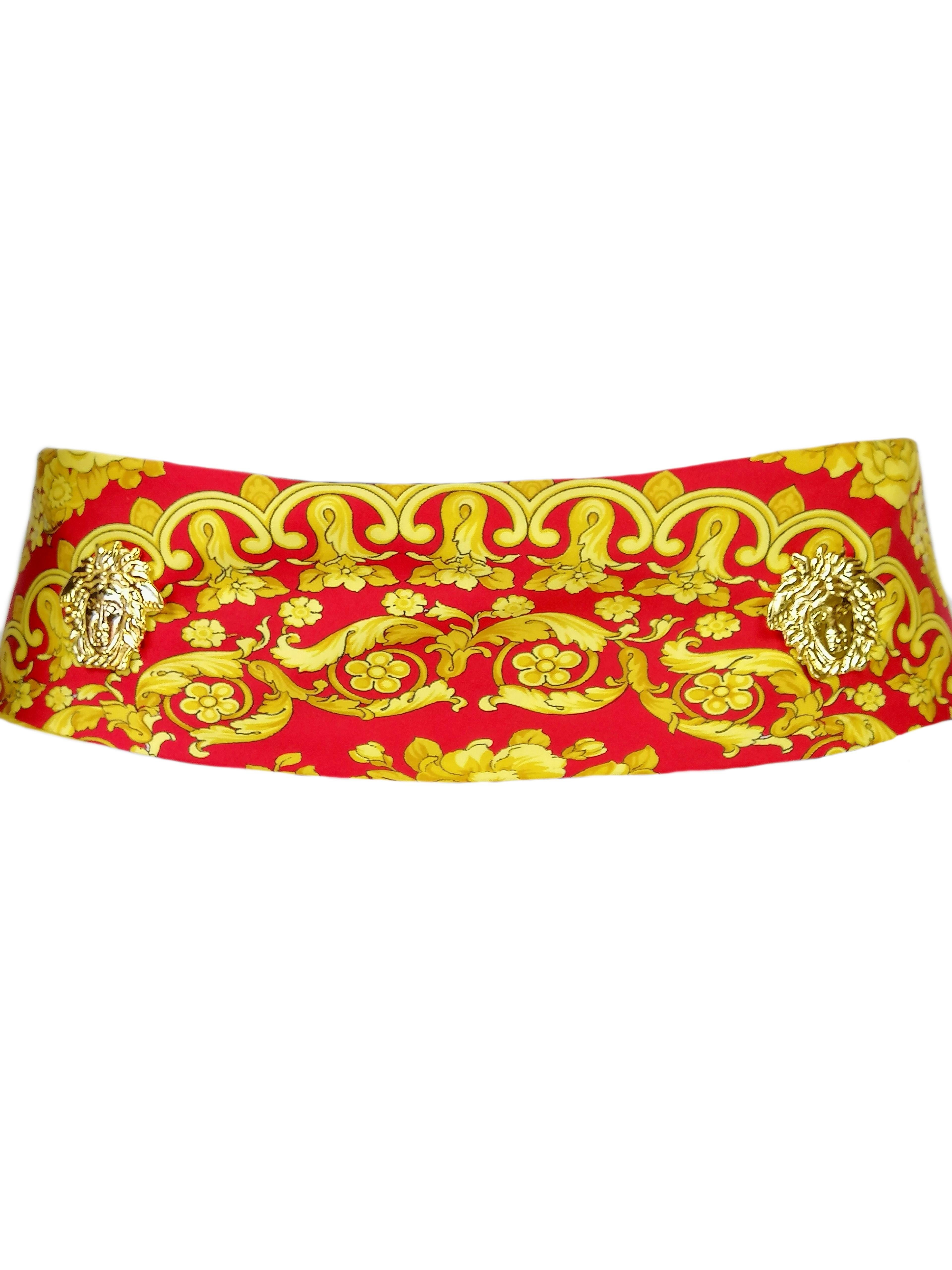 GIANNI VERSACE long ruby red knitted dress with accessories For Sale 12