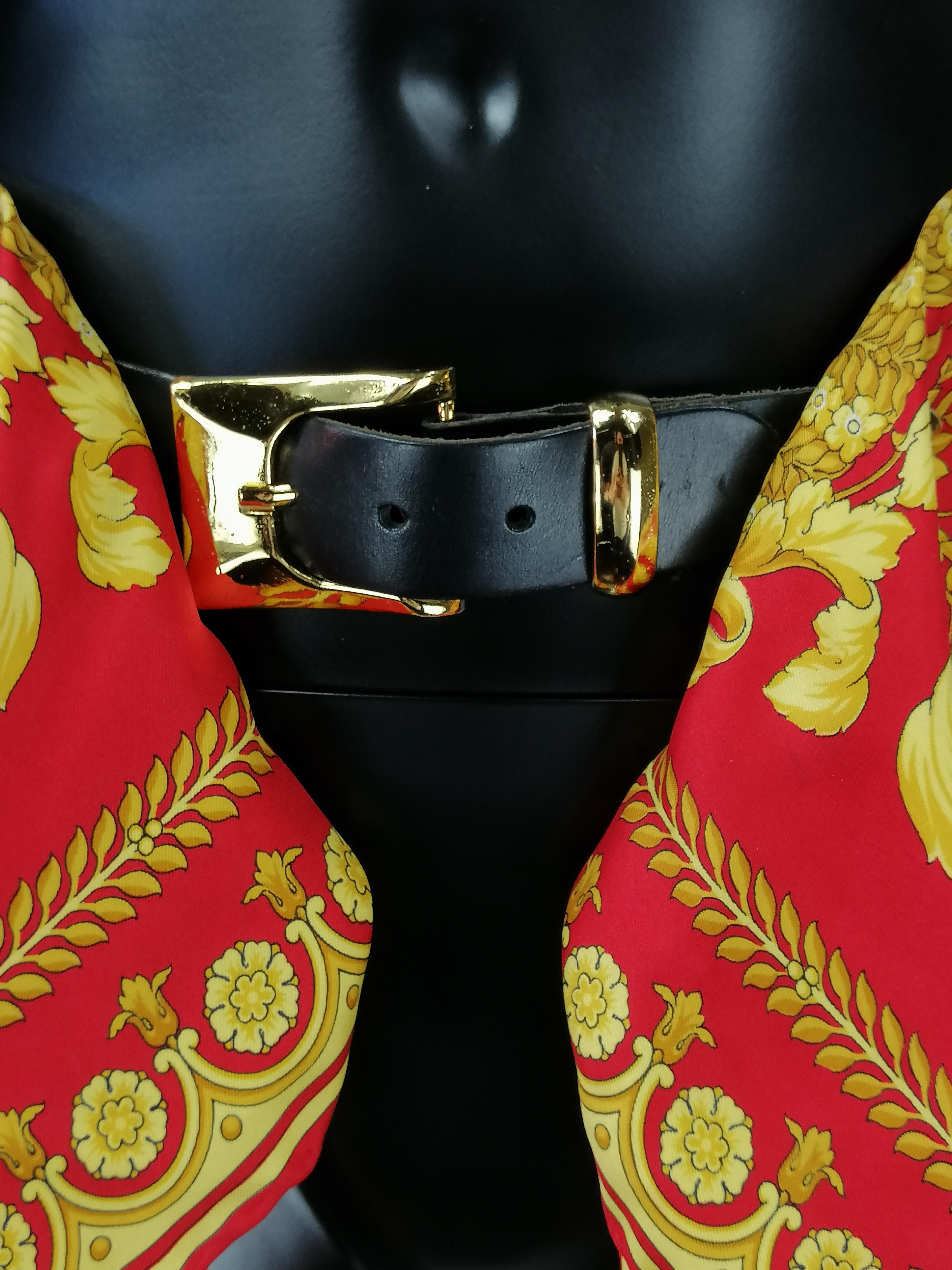 GIANNI VERSACE long ruby red knitted dress with accessories For Sale 14