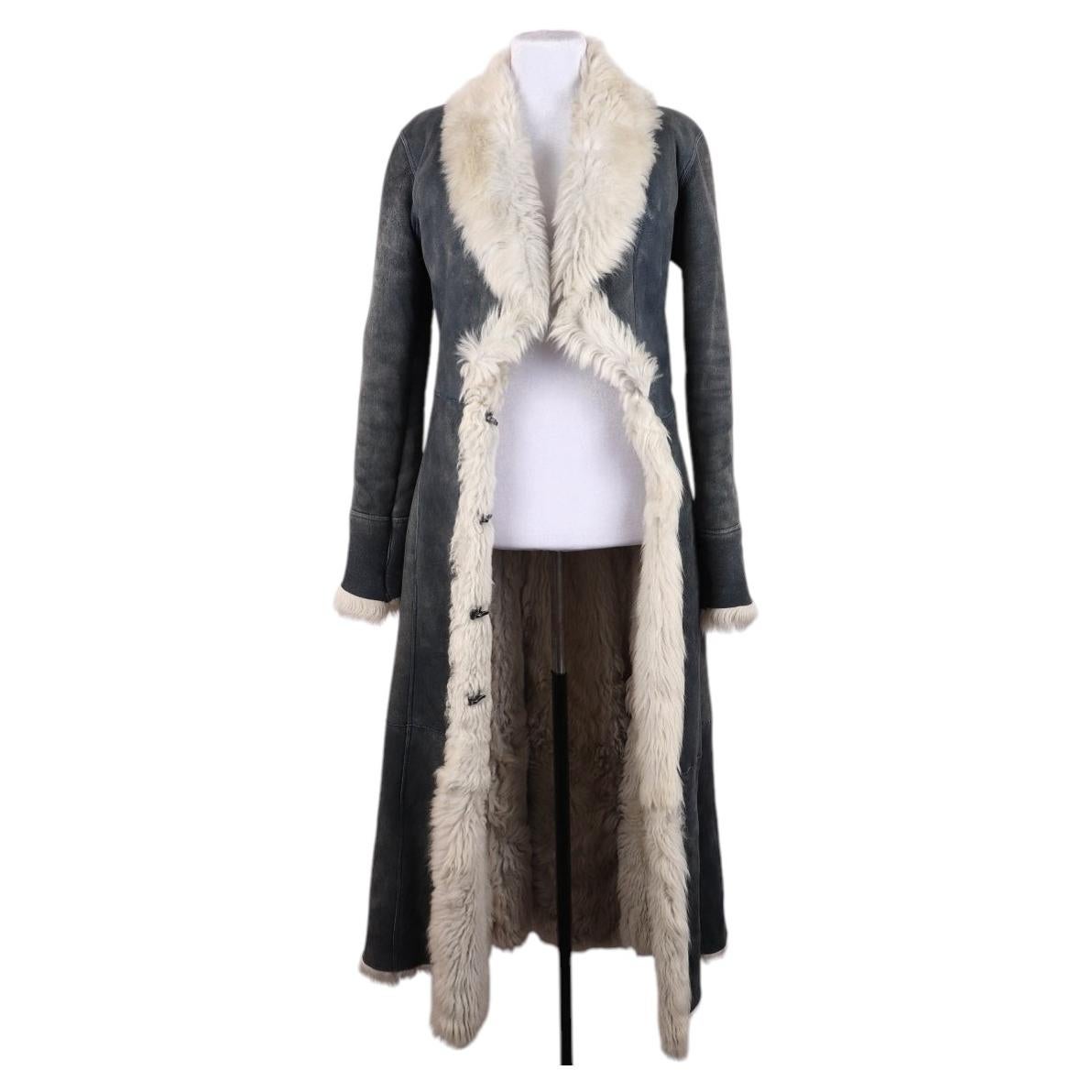 Gianni Versace Long Shearling Coat from the 1990s