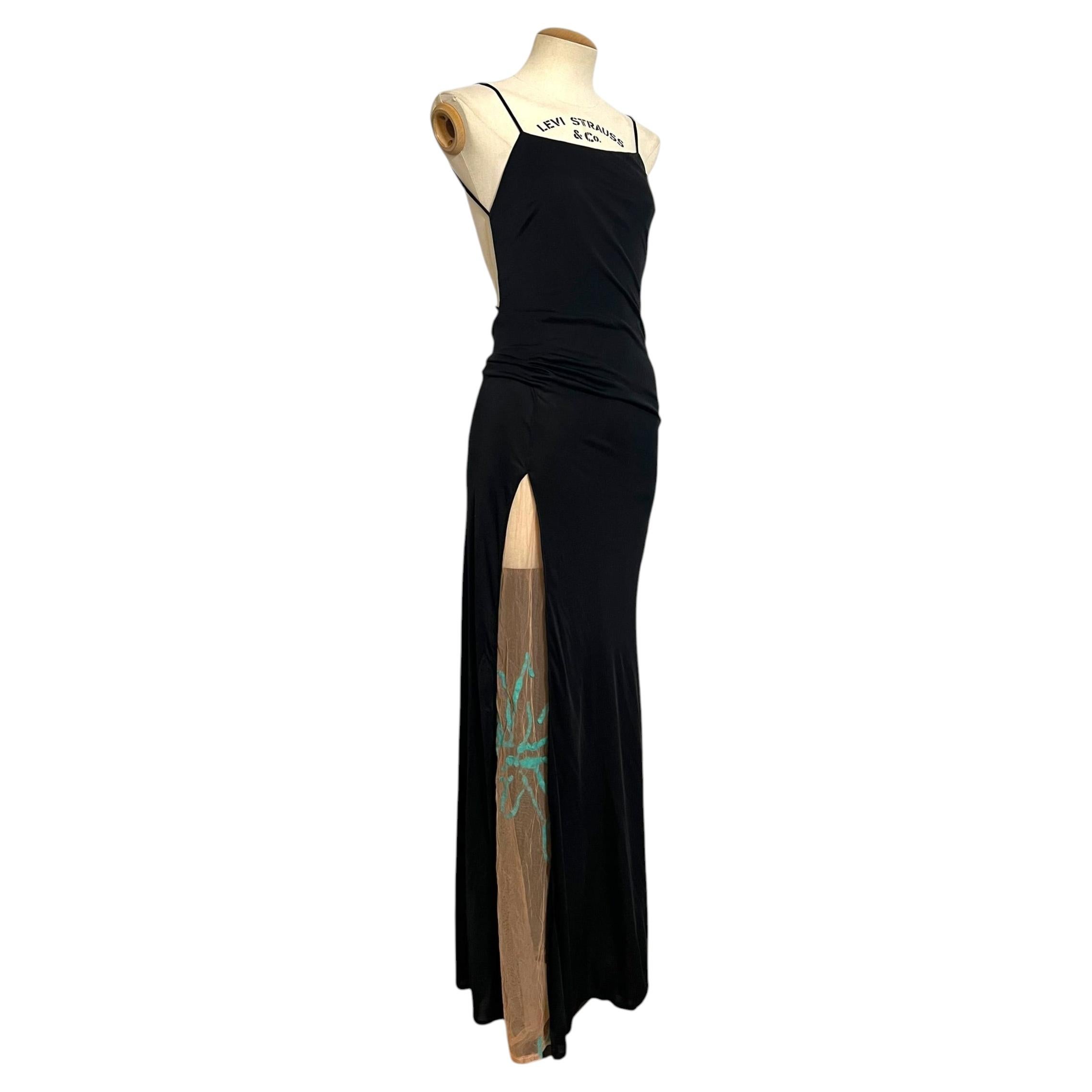 Gianni Versace - Vestito con inserto in rete con schienale basso, 1999