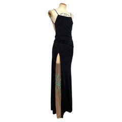 Gianni Versace Low Back Mesh Insert Dress, 1999