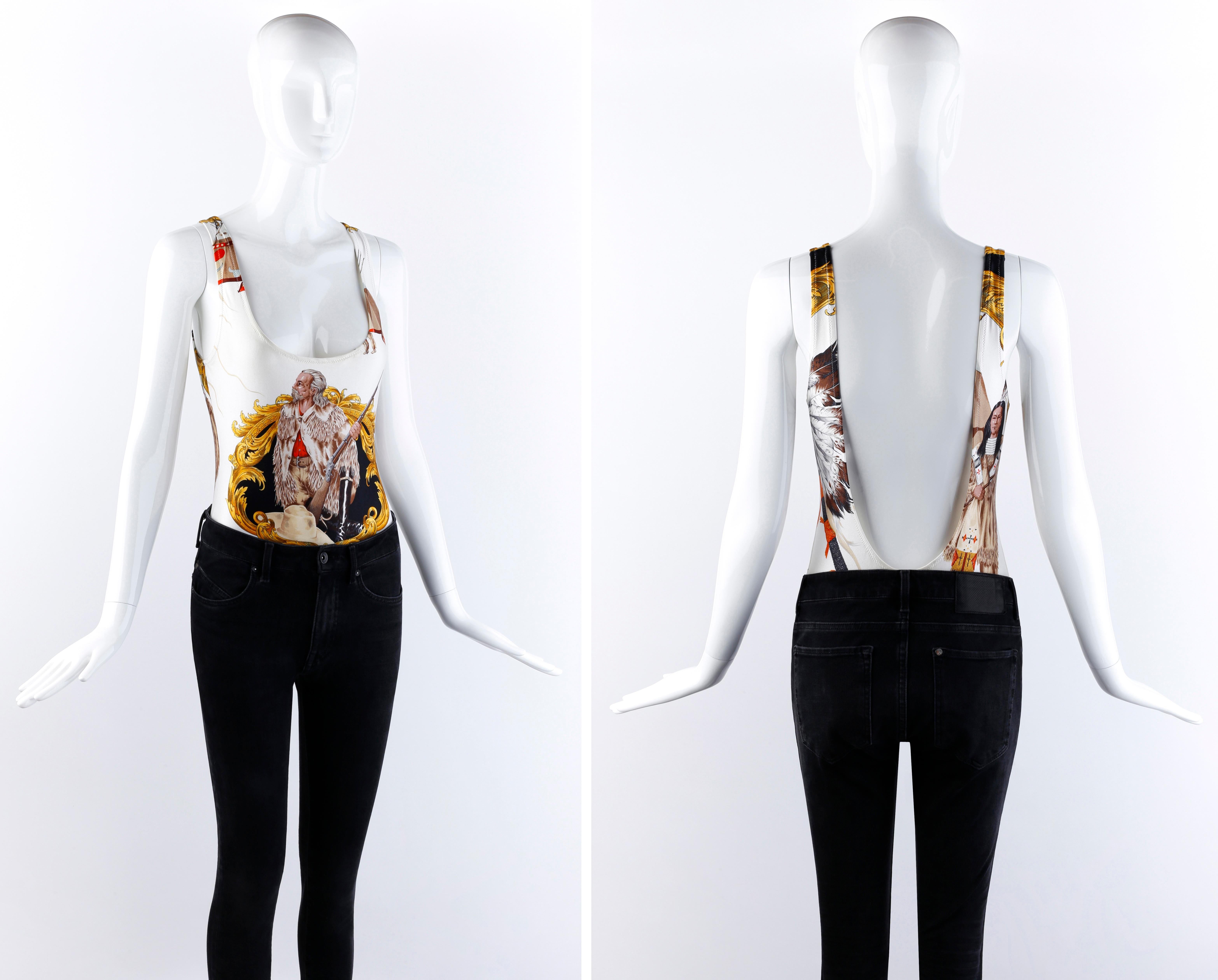 Gianni Versace Mare 1992 Buffalo Bill: Bodysuit mit amerikanischem Thema im Angebot 5