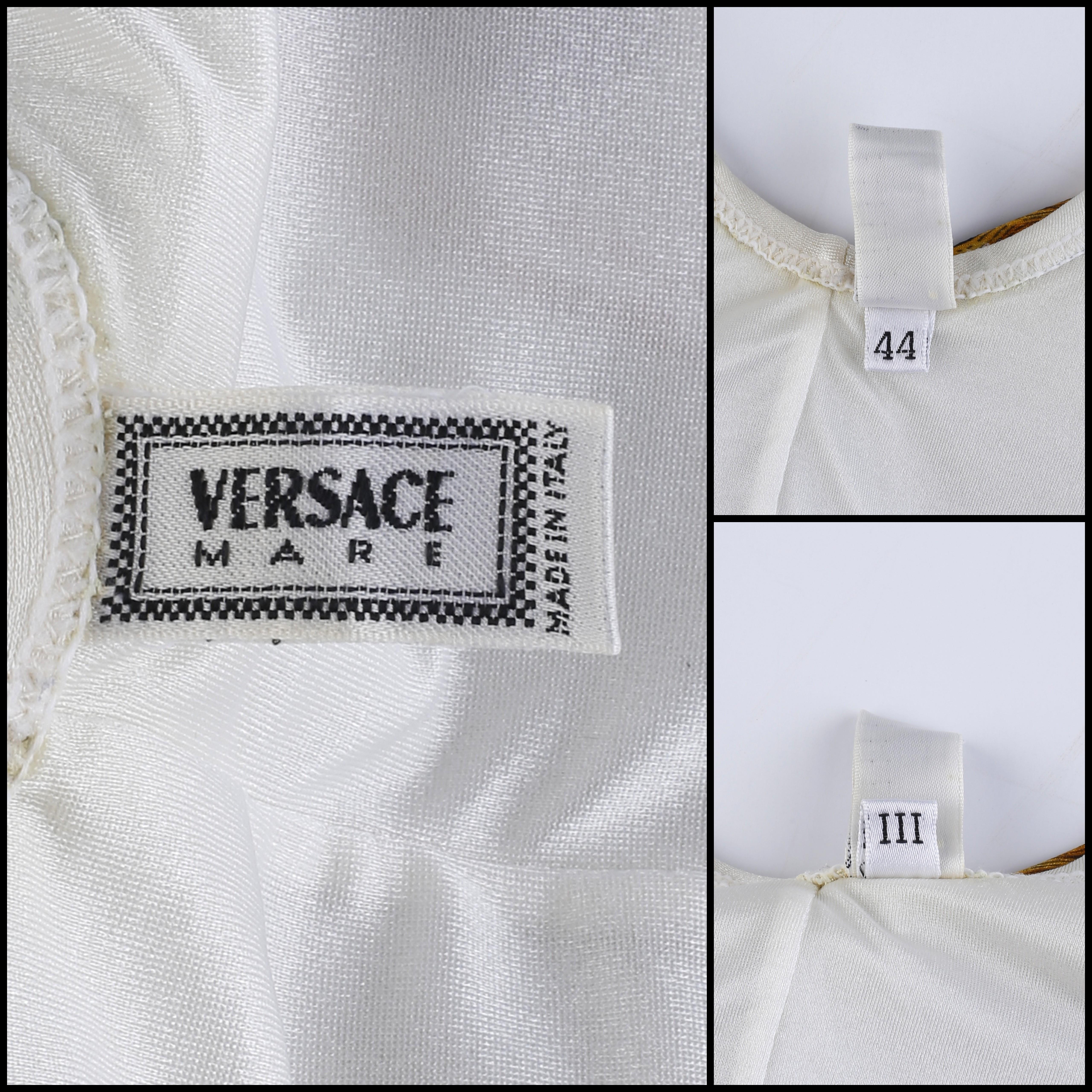 Maillot de bain Gianni Versace Mare 1992 sur le thème du buffle Bill, taille 44 en vente 8