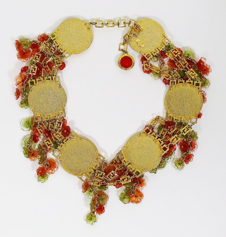 Gianni Versace Massive Medusa Heads and Flower Iconic Belt  display picture 3