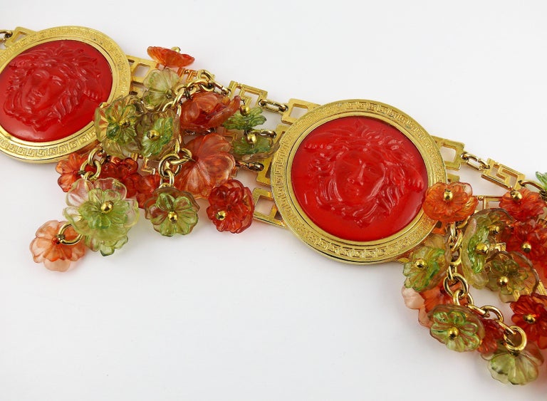Gianni Versace Massive Medusa Heads and Flower Iconic Belt  display picture 2