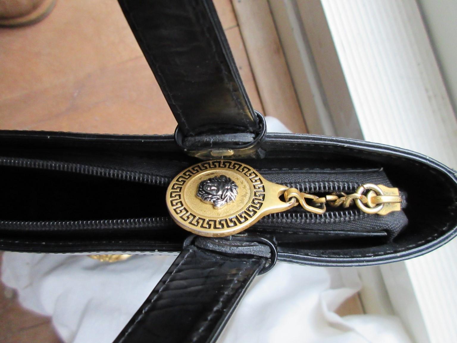 Gianni Versace Medusa Black Hand Bag 5