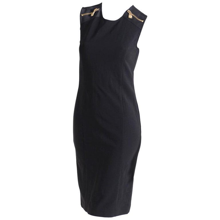 Gianni Versace "Medusa" Black Sheath Dress at 1stDibs