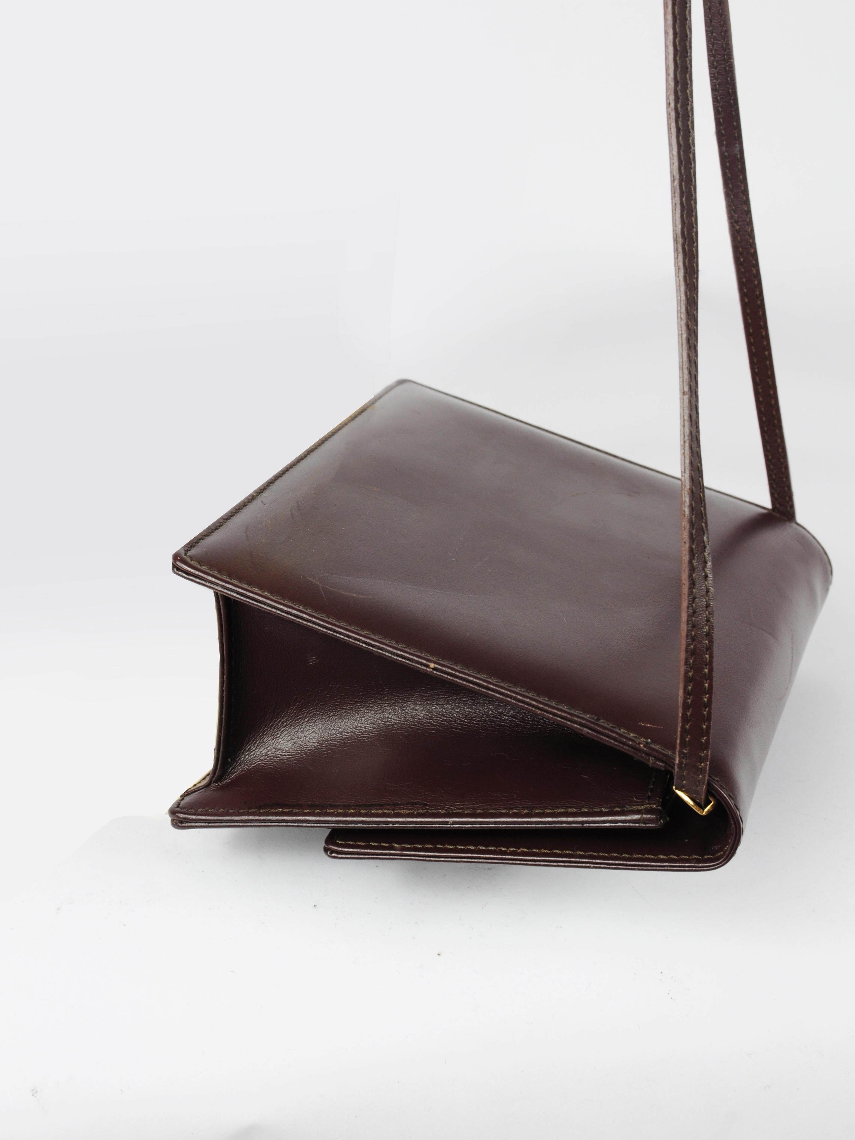 Gianni Versace Medusa Brown Leather Crossbody Mini Bag 1990s For Sale 5