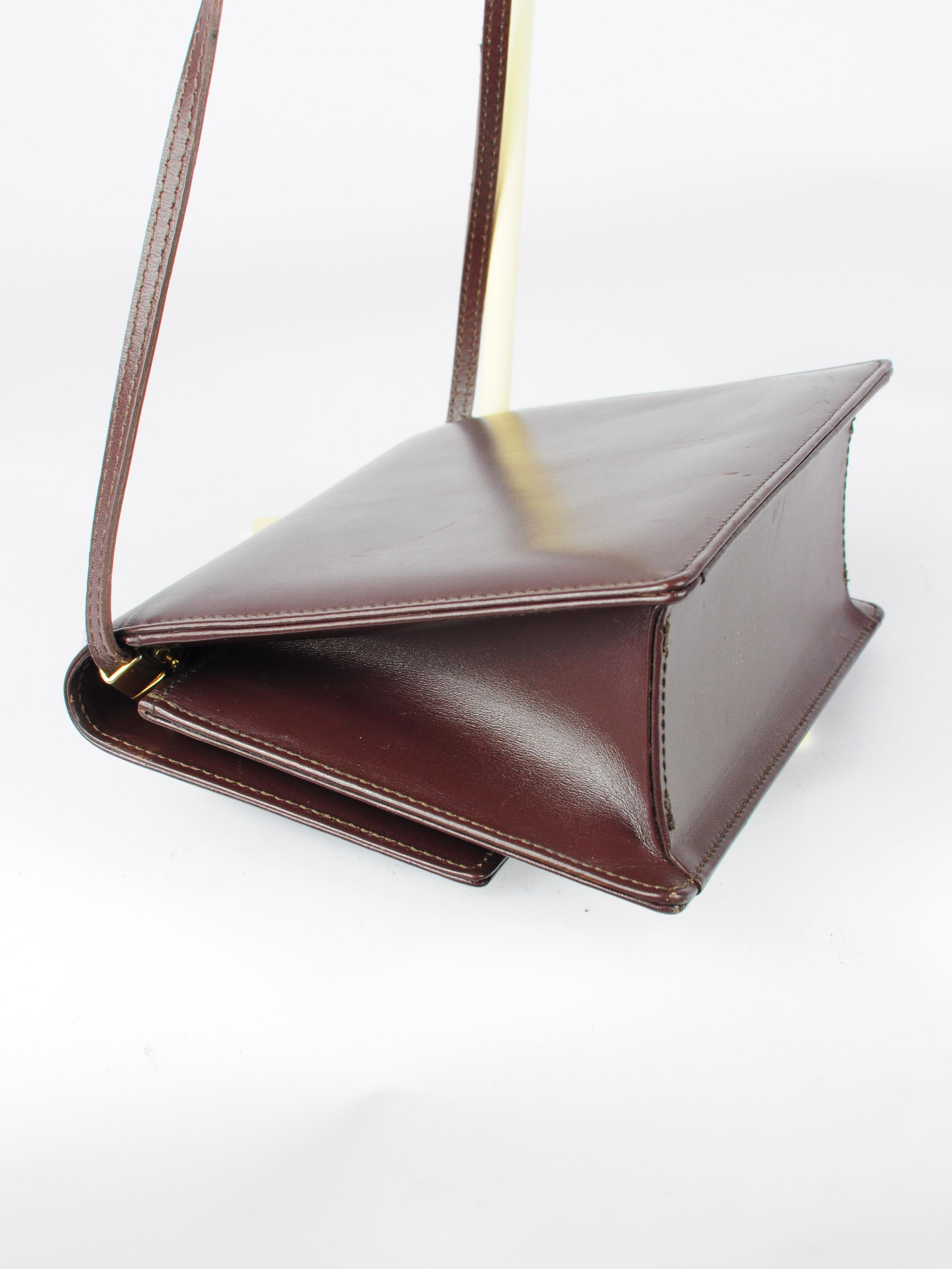 Gianni Versace Medusa Brown Leather Crossbody Mini Bag 1990s For Sale 7