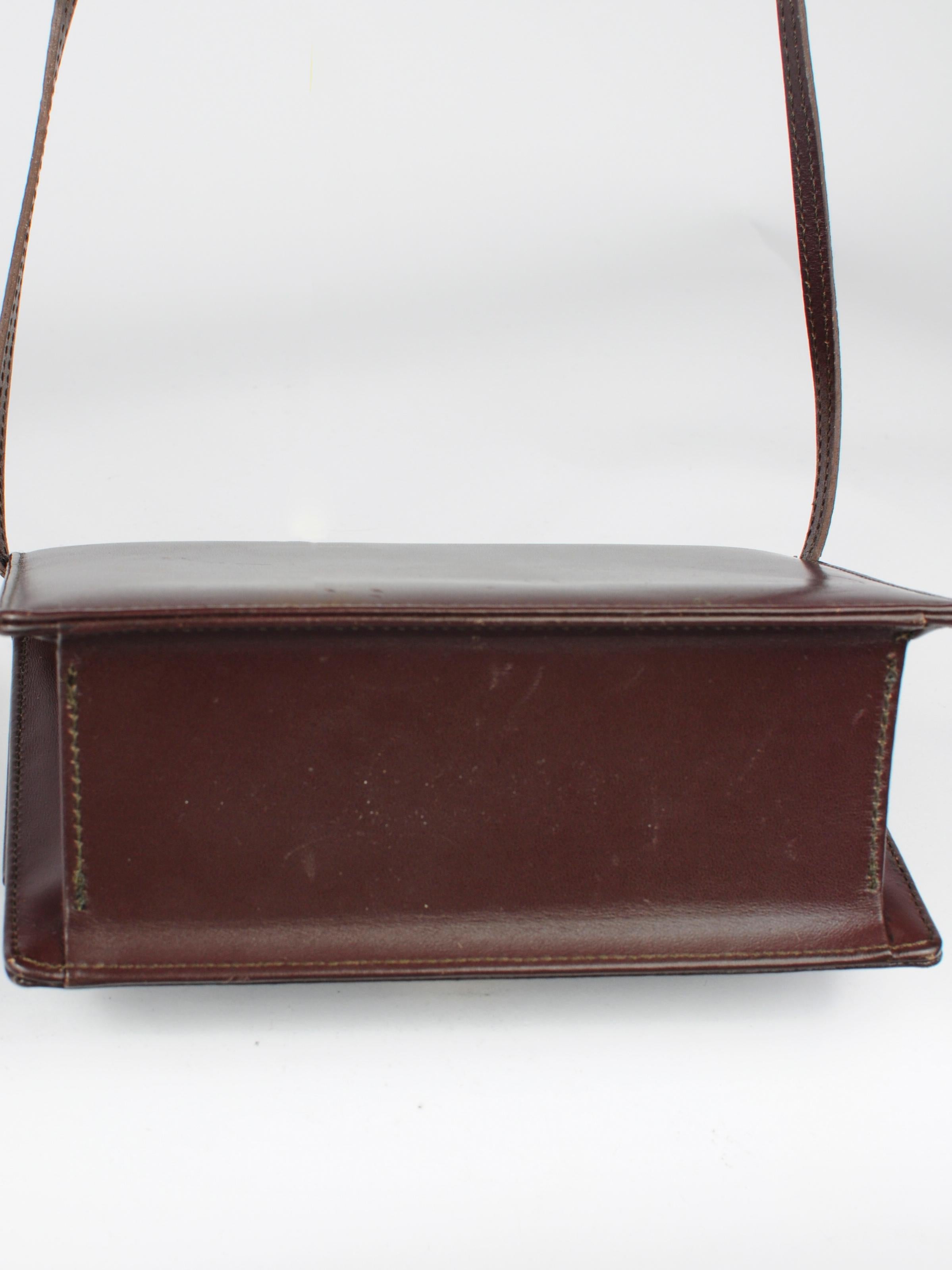 Gianni Versace Medusa Brown Leather Crossbody Mini Bag 1990s For Sale 4