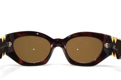 Gianni Versace Medusa Brown Sunglasses Mod 420/D Col 900