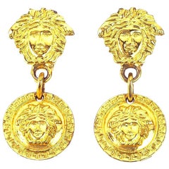 Gianni Versace Medusa Earrings Gold