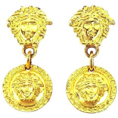 Gianni Versace Medusa Earrings Gold