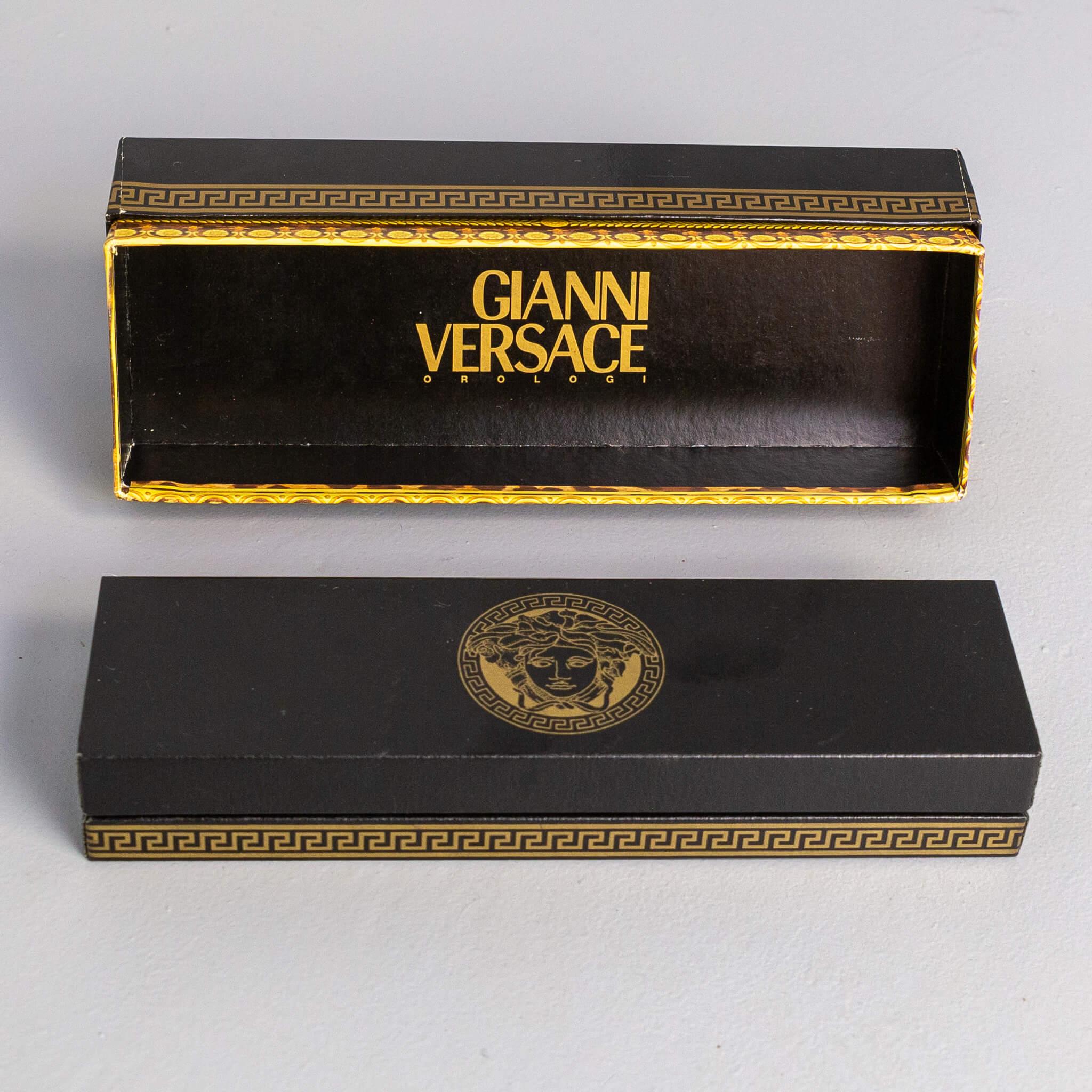 Gianni Versace Medusa Gold Plated Bracelet Watch For Sale 3