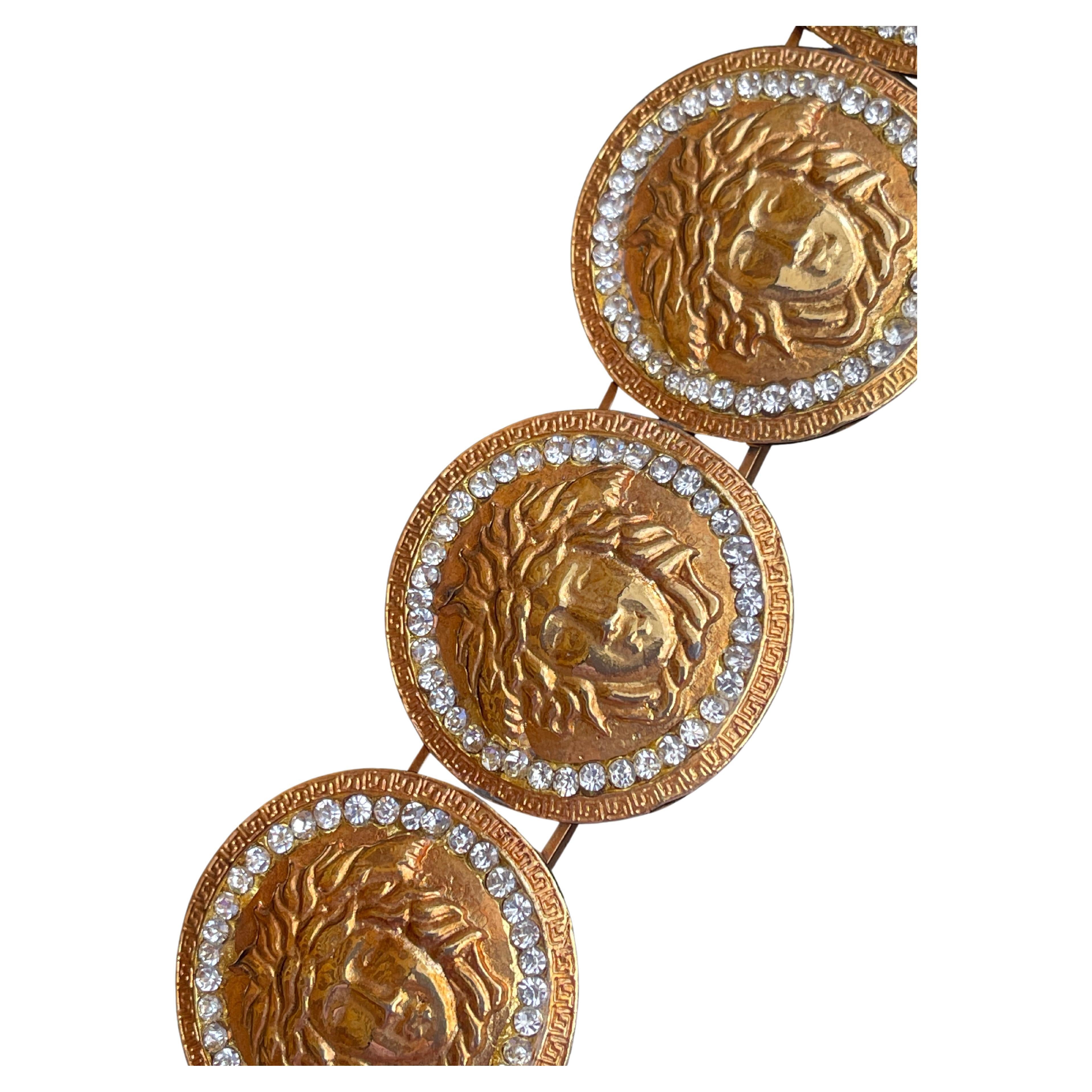 Women's GIANNI VERSACE medusa head chunky bracelet  For Sale