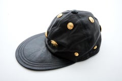Gianni Versace Medusa Leather Baseball Cap