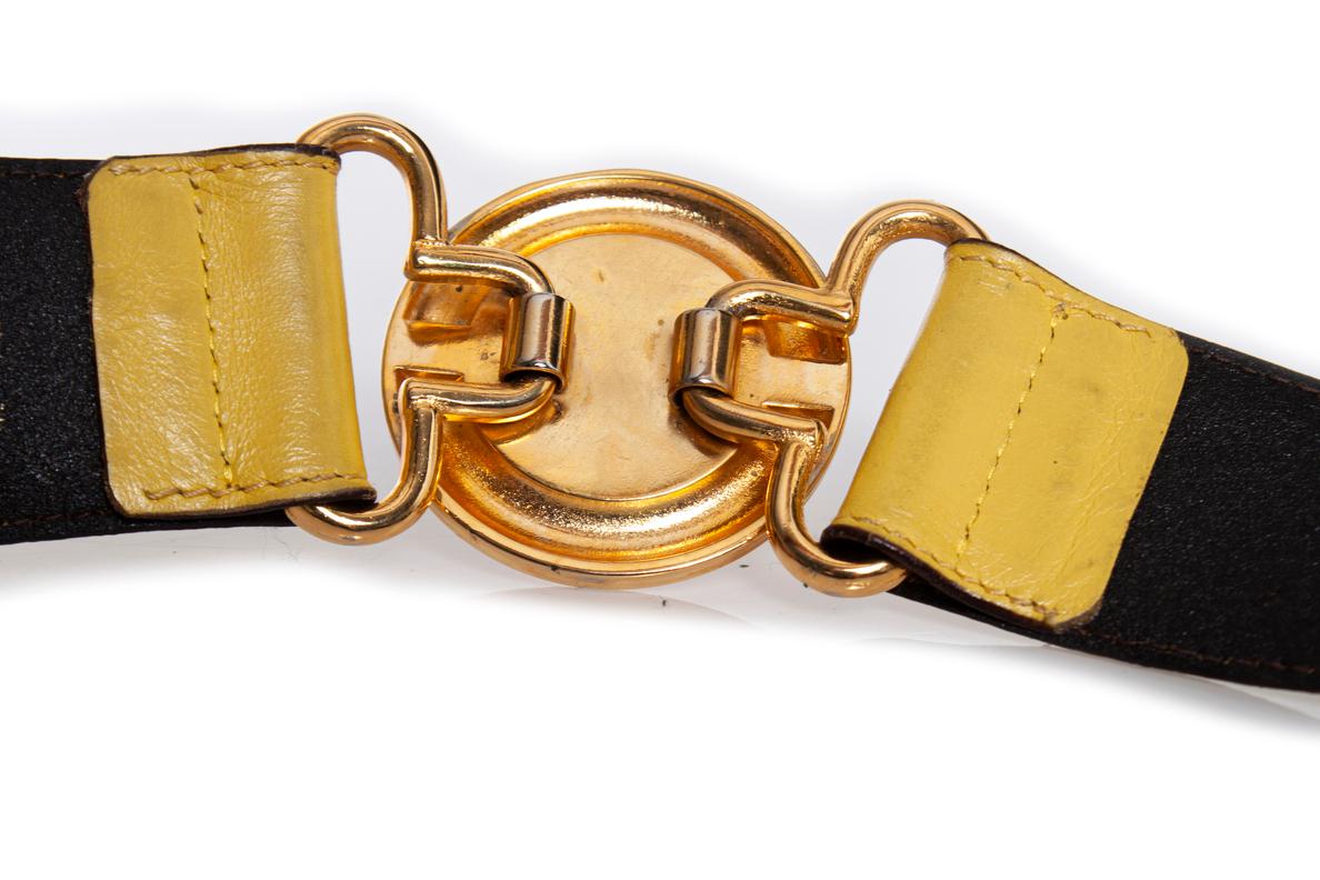 Gianni Versace, Medusa leather waist belt For Sale 5