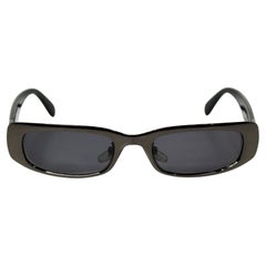 Gianni Versace Medusa Mirrored Frame Rectangular Sunglasses circa 1990s